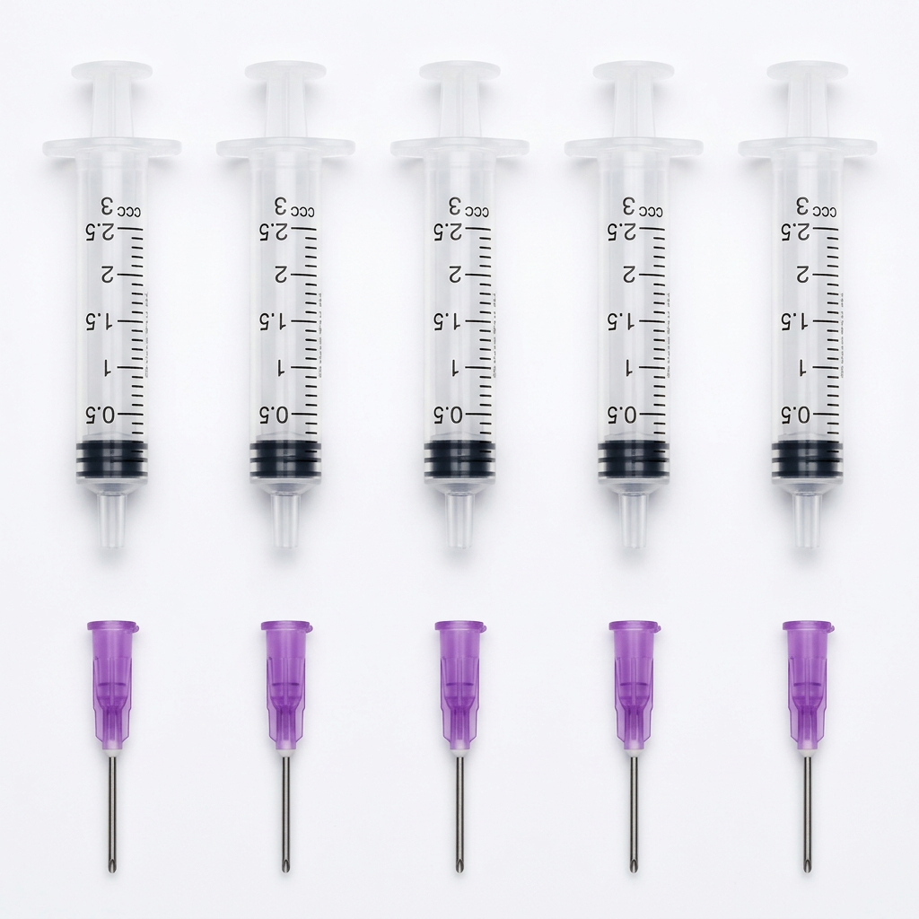 5-Pack Precision Dispensing Syringes with Blunt Tip Needles